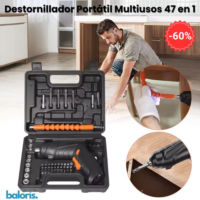 Destornillador Portátil Multiusos 47 en 1